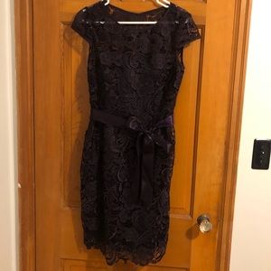 Dark purple lace dress